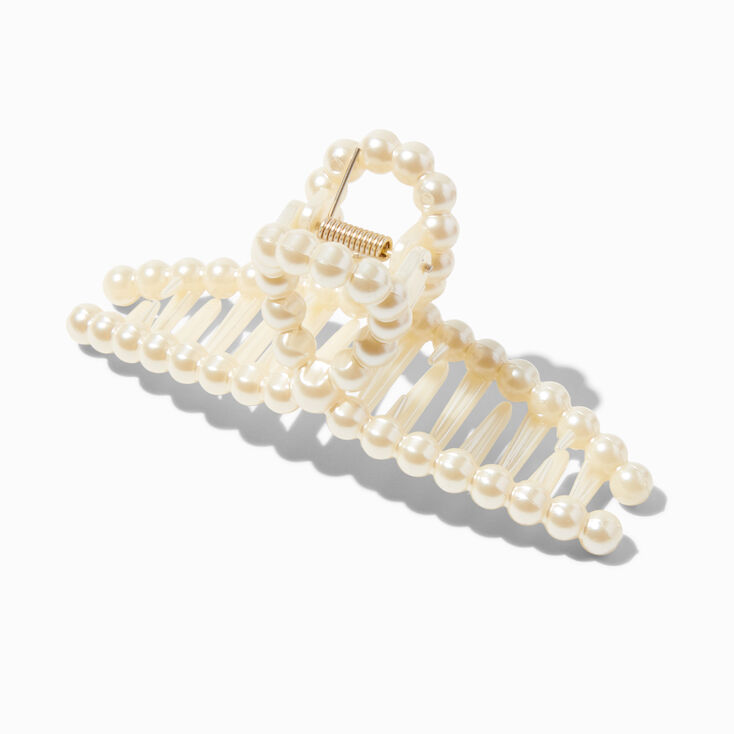 Ivory Pearl Loop Hair Claw ,