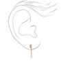 18ct Gold Plated Crystal Chain Hoop &amp; Drop Earrings - 2 Pack,