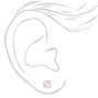 Clous d&rsquo;oreilles aimant&eacute;s de formes vari&eacute;es en zircon cubique d&rsquo;imitation couleur argent&eacute;e - Lot de 3,