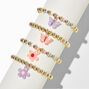 Claire&#39;s Club Flower &amp; Butterfly Gold-tone Stretch Charm Bracelets - 4 Pack,