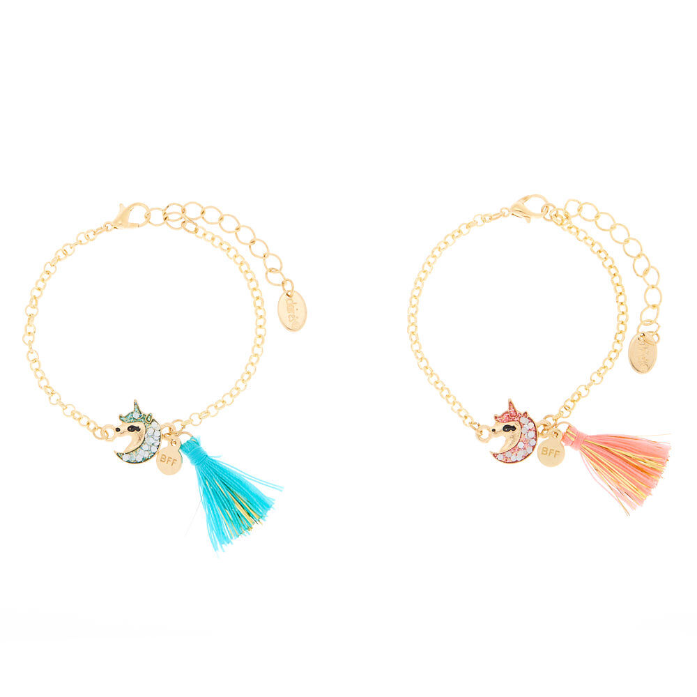 Unicorn Tassel Chain Friendship Bracelets - 2 Pack,