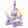 Purple Balloon Dog Shaker Wristlet Keyring,