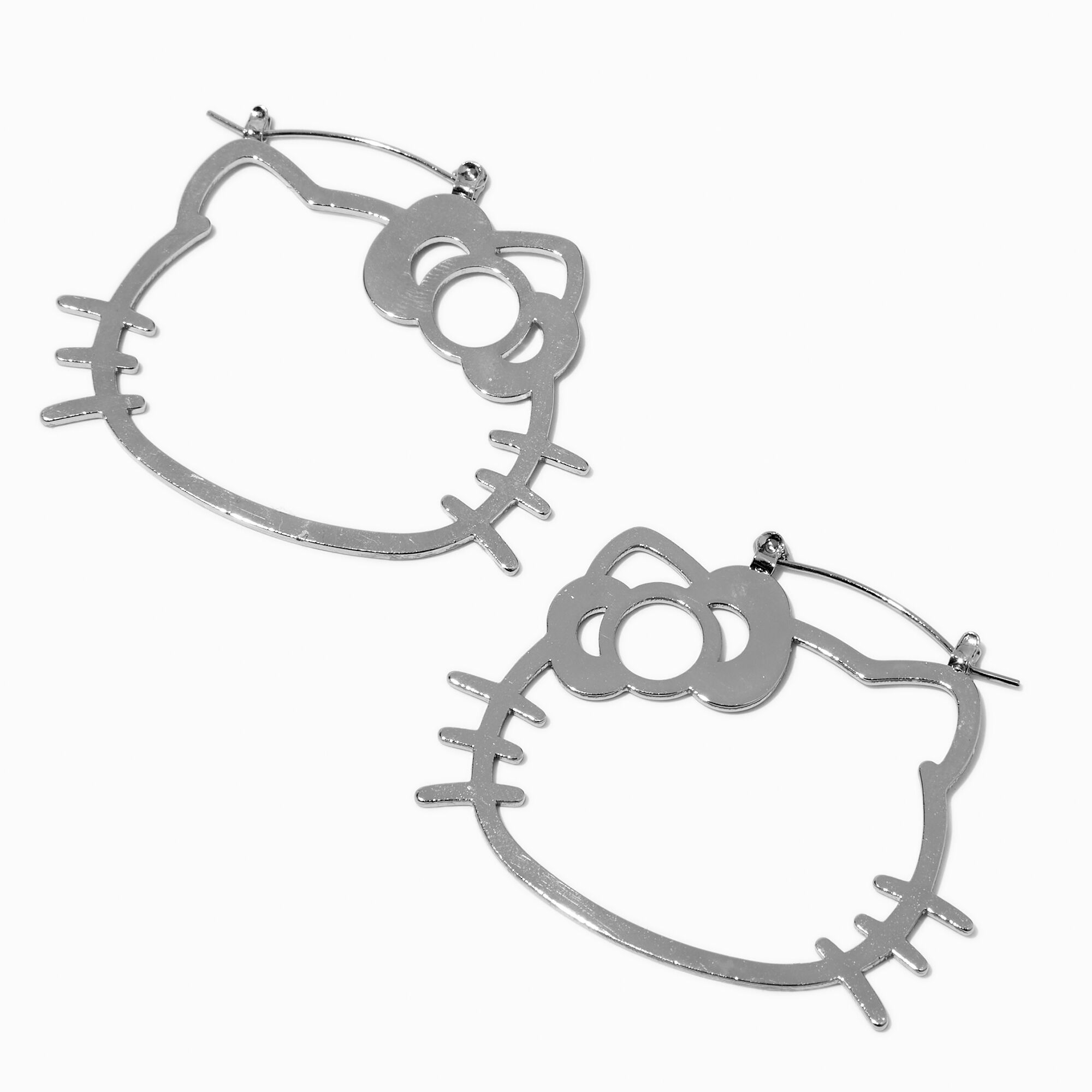 Hello Kitty® 50th Anniversary Claire's Exclusive Silver-tone Drop Earrings,