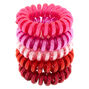 Mini Glitter Spiral Hair Bobbles - Pink,