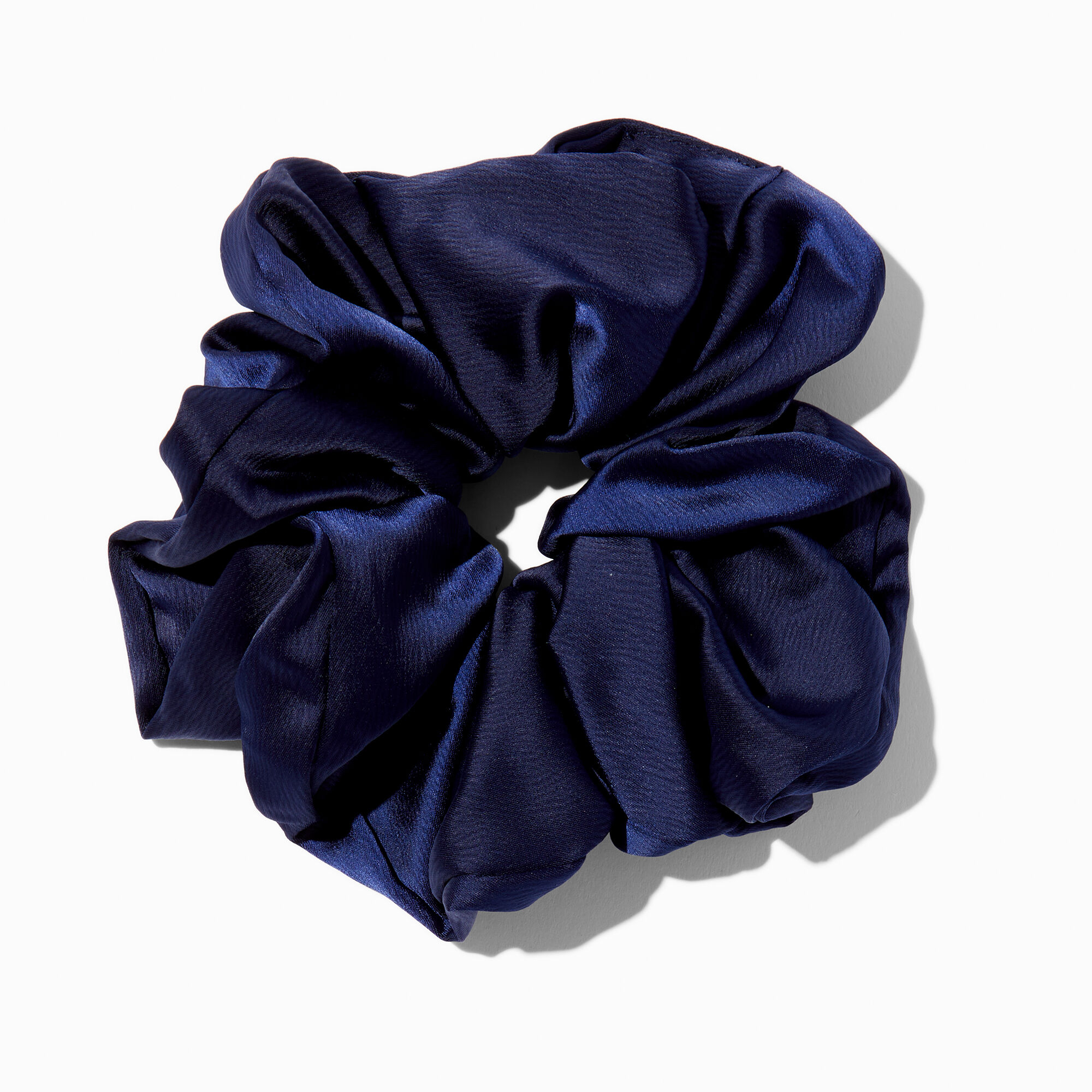 Navy Silky Giant Hair Scrunchie,