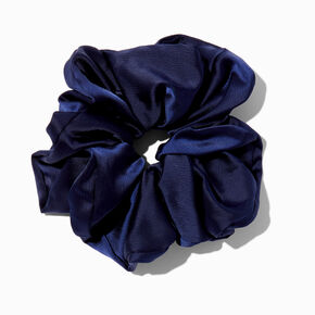 Navy Silky Giant Hair Scrunchie,