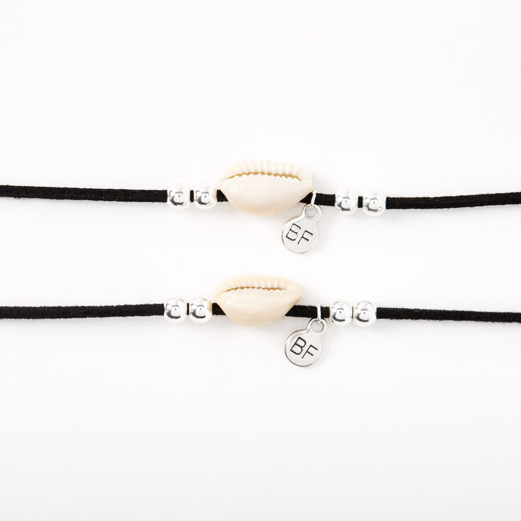 Best Friends Cowrie Shell Cord Choker Necklaces - 2 Pack,