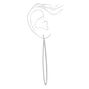 Silver 100MM Laser Cut Twisted Hoop Earrings,