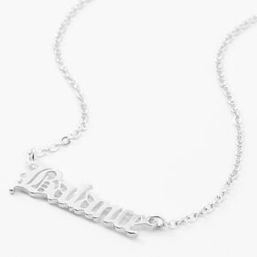 Silver Gothic Zodiac Pendant Necklace - Libra,