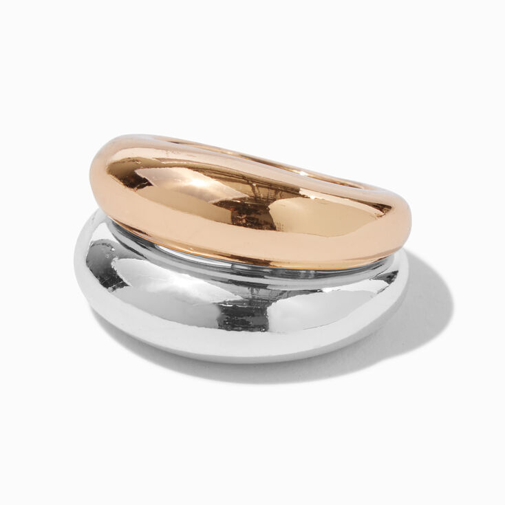 Mixed Metal Dome Ring,
