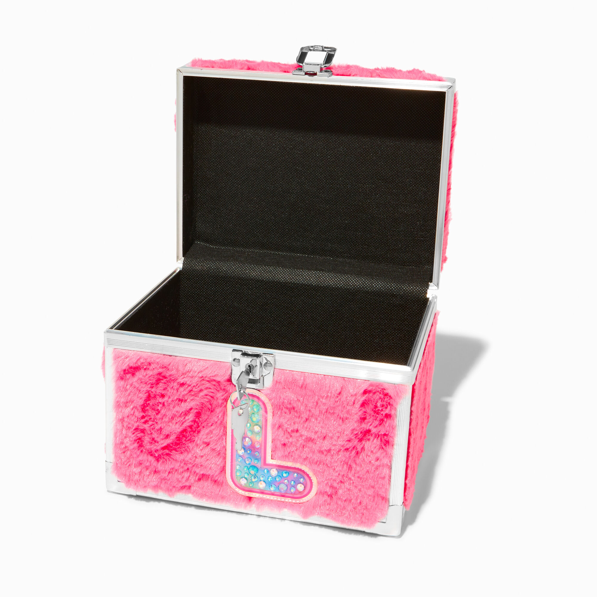 Bejeweled Initial Fuzzy Lock Box - L,