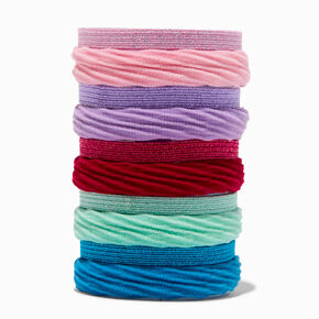 Glitter &amp; Textured Hair Ties - 10 Pack,