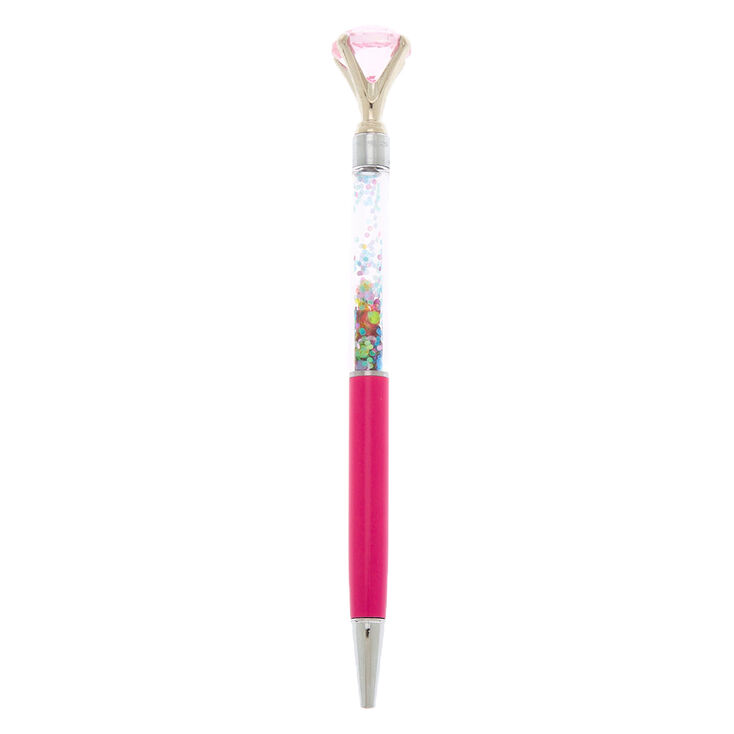Glitter Shaker Diamond Top Pen - Pink,