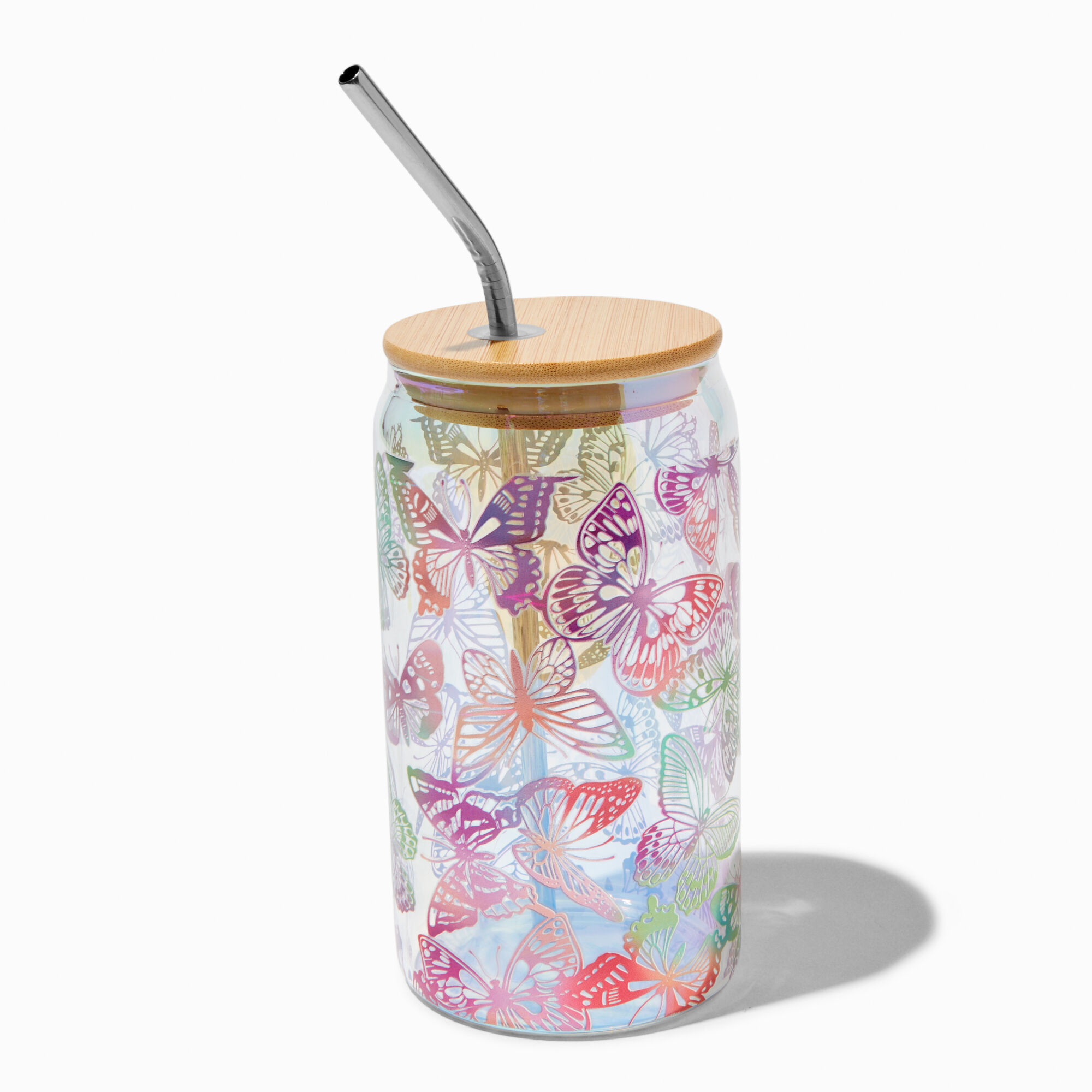 Claire's Gobelet pot mason imprimé papillon