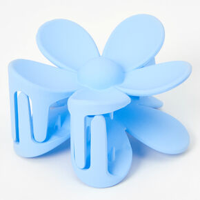 Matte Flower Hair Claw - Blue,
