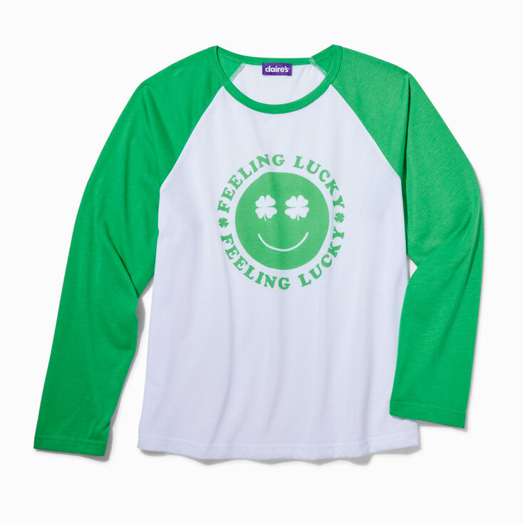 St. Patrick&#39;s Day Long Sleeve Raglan Tee,