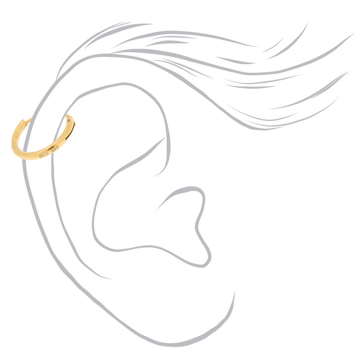 Sterling Silver 22G 10mm Cartilage Hoop Earring,
