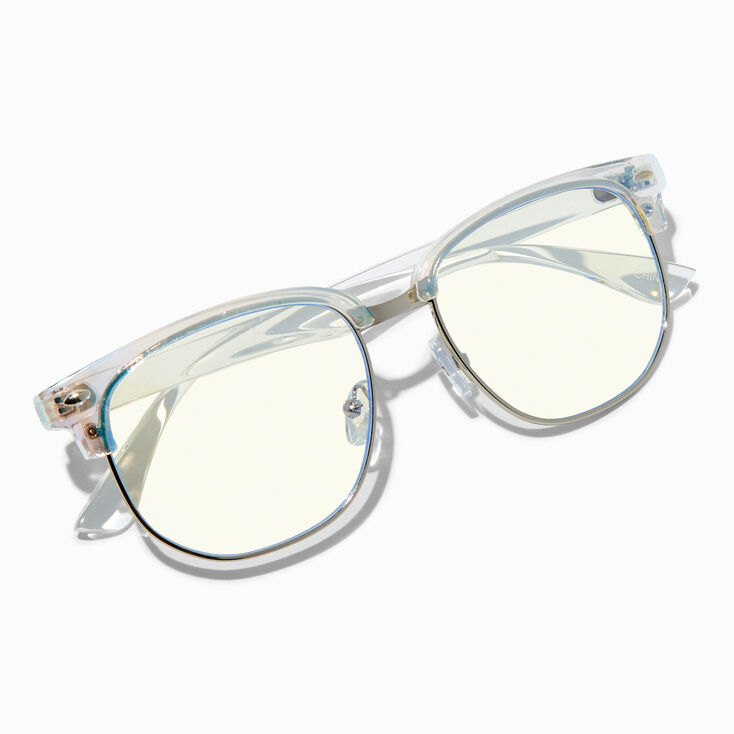 Solar Blue Light Reducing Light Blue Clear Lens Frames,