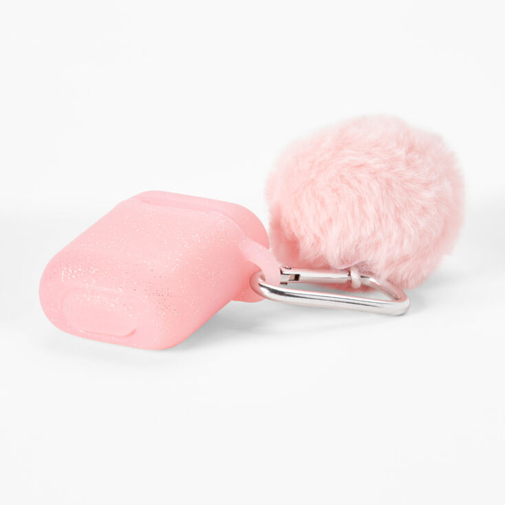 Pastel Pink Glitter Earbud Case Cover - Compatible with Apple AirPods&reg;,