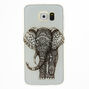 Clear Doodle Elephant Phone Case - Fits Samsung Galaxy S7,