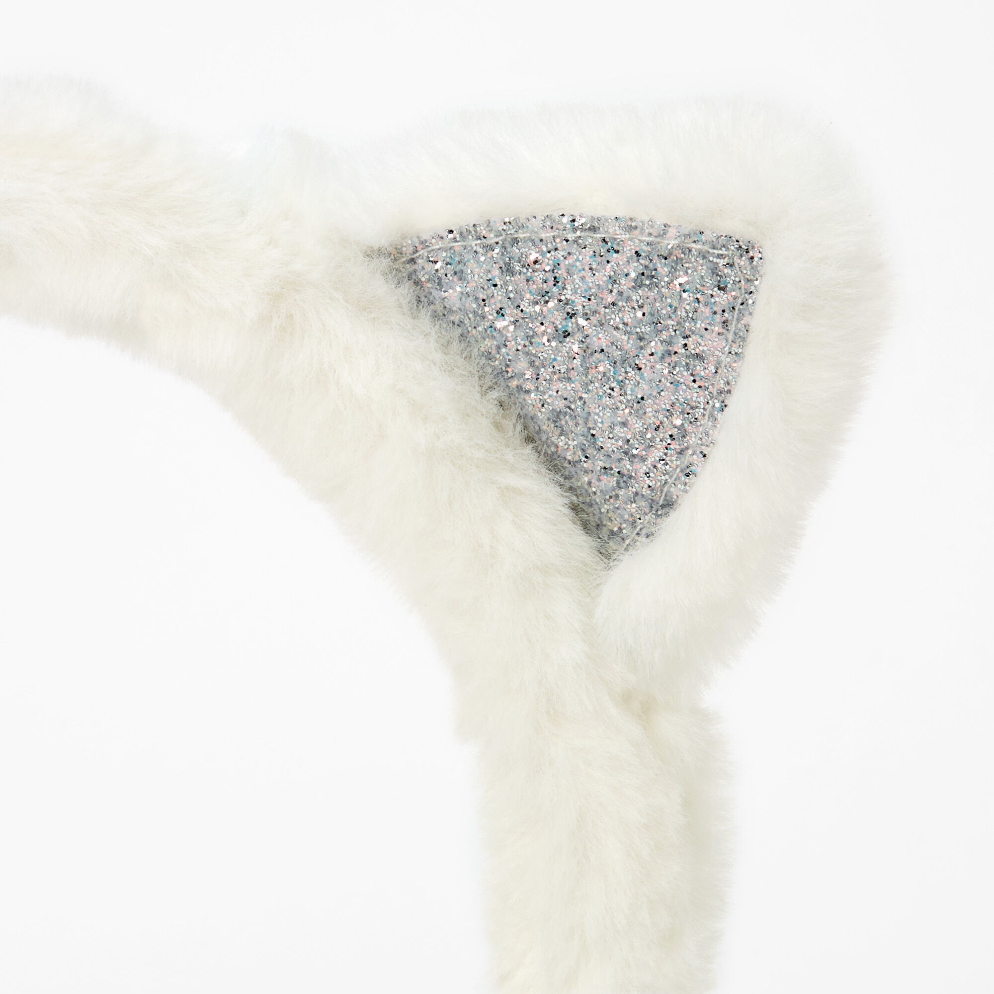 Glitter Kitty Cat Ivory Earmuffs,