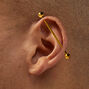 Gold-tone Titanium 14G Industrial Bar,