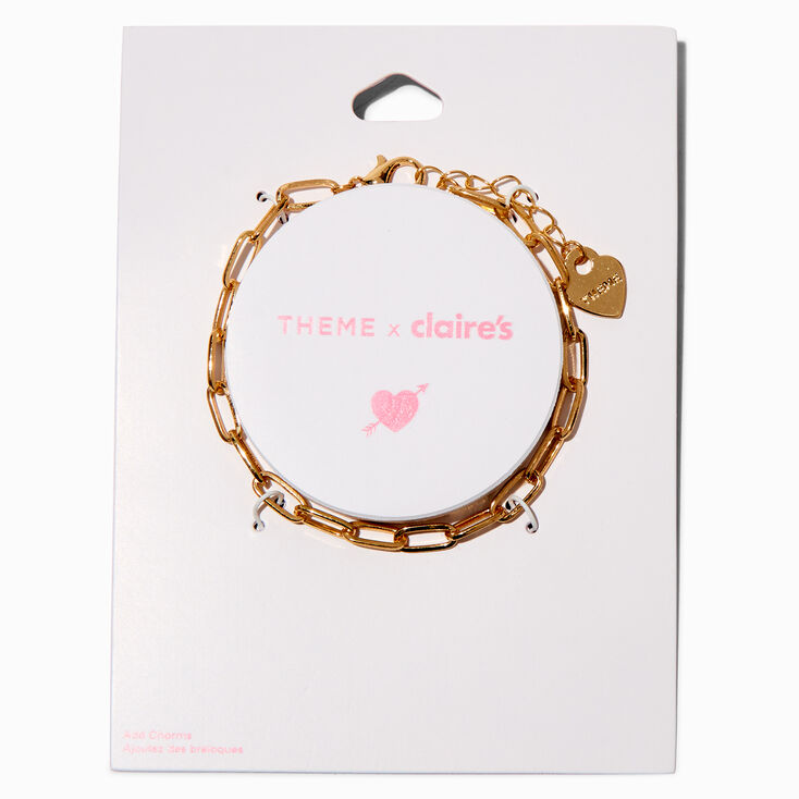 T H E M E x Claire&#39;s Gold-tone Paperclip Chain Bracelet,