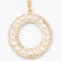 Gold Bling Initial Pom Pom Keyring - Black, O,