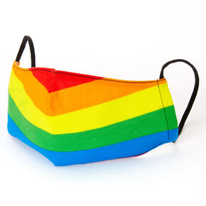 Cotton Rainbow Striped Face Mask - Adult,