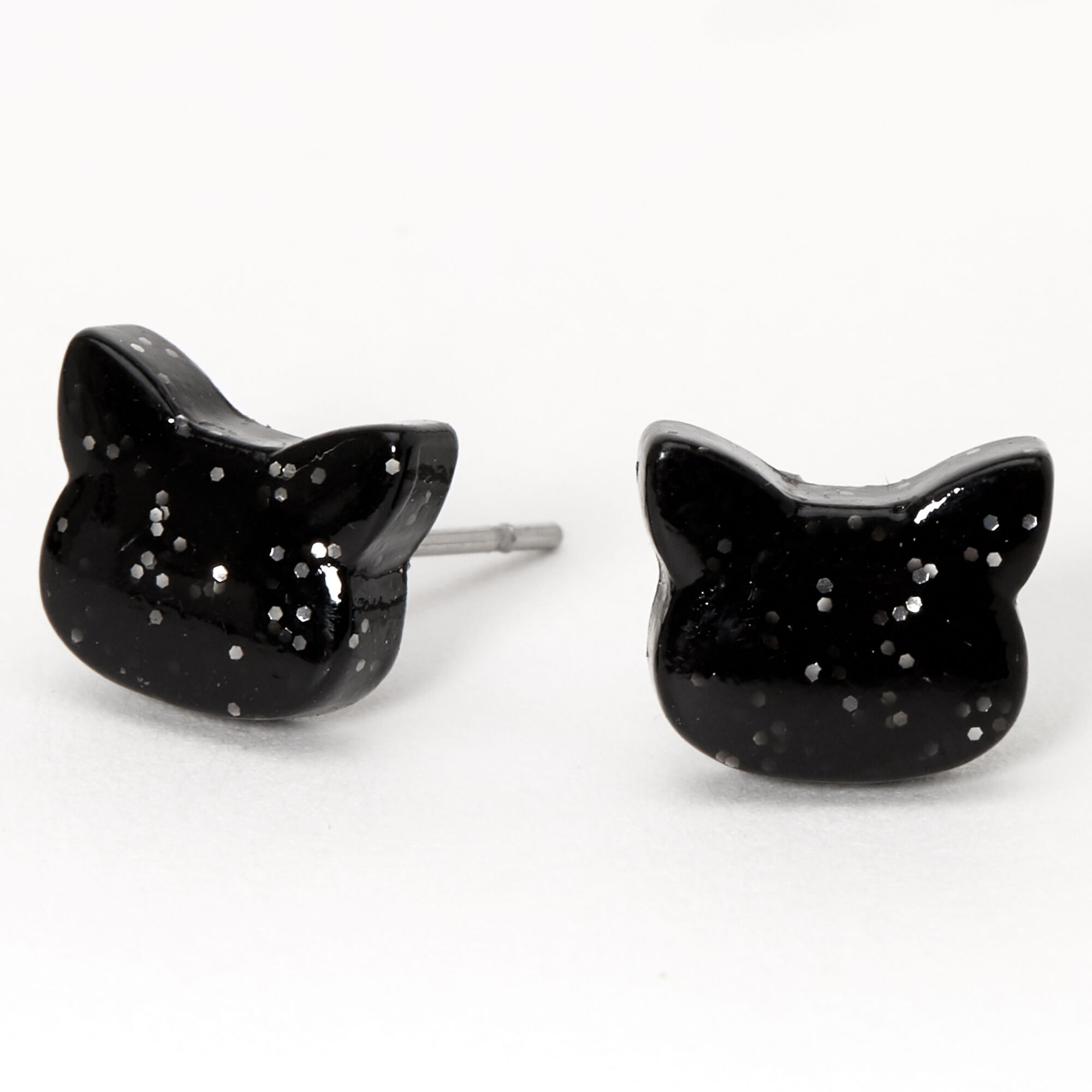 Sterling Silver Black Cat Earrings  Lucy and Jane