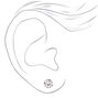 Sterling Silver Cubic Zirconia 7MM Round Stud Earrings,