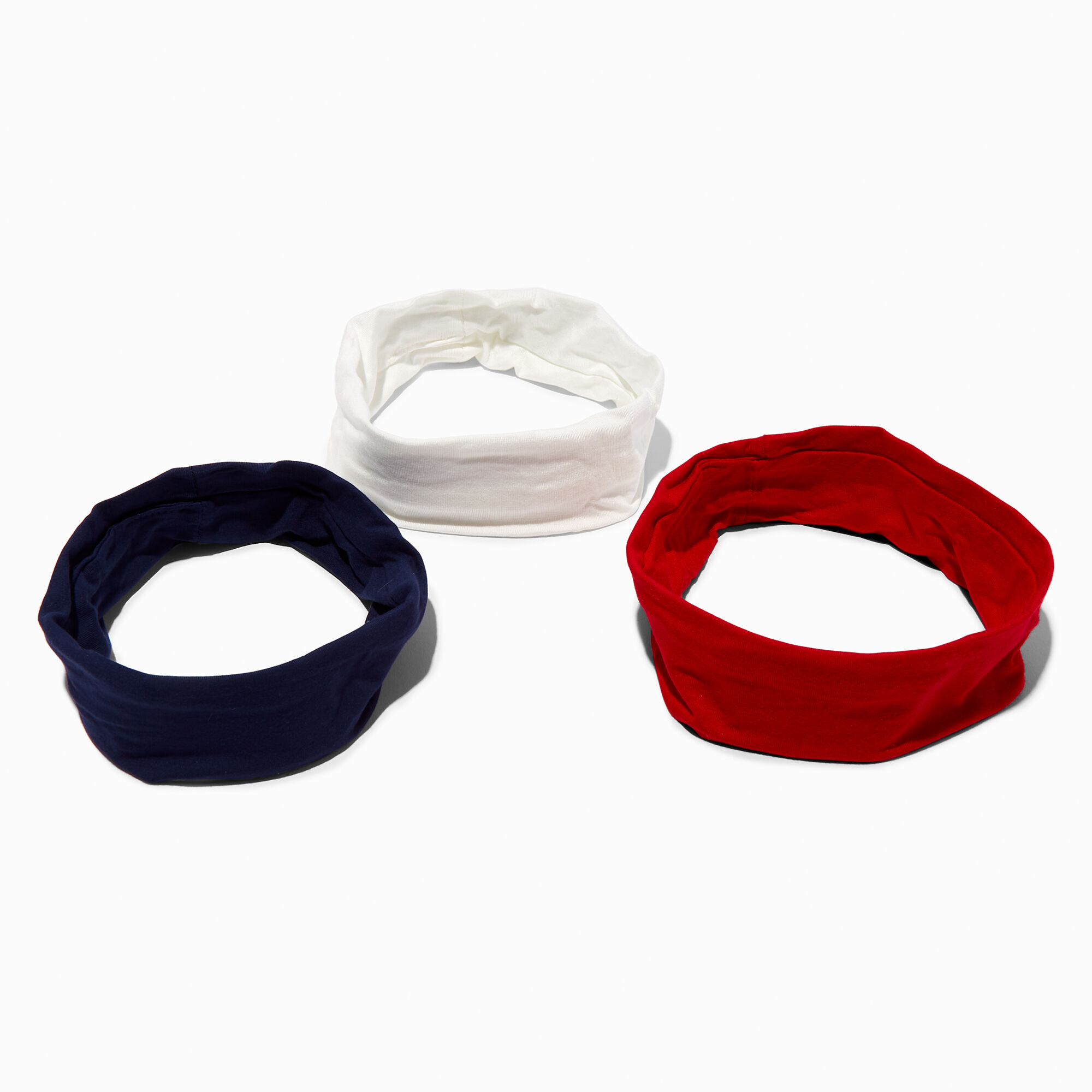 View Claires Red White Headwraps 3 Pack Blue information