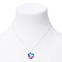 Silver Anodized Circle of Dolphins Pendant Necklace,