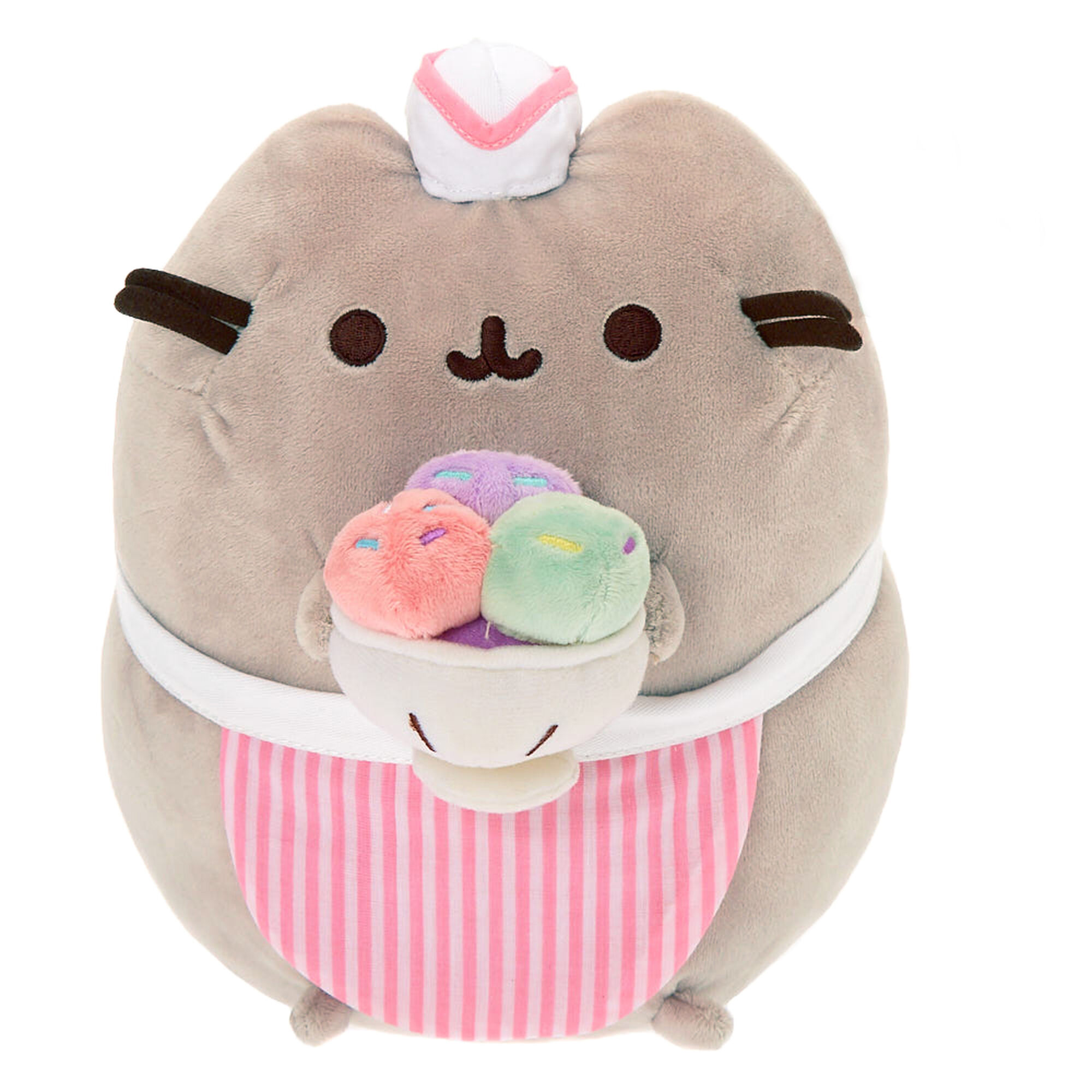 Pusheen Medium Ice Cream Parlor Plush Toy Gray Claire S Us