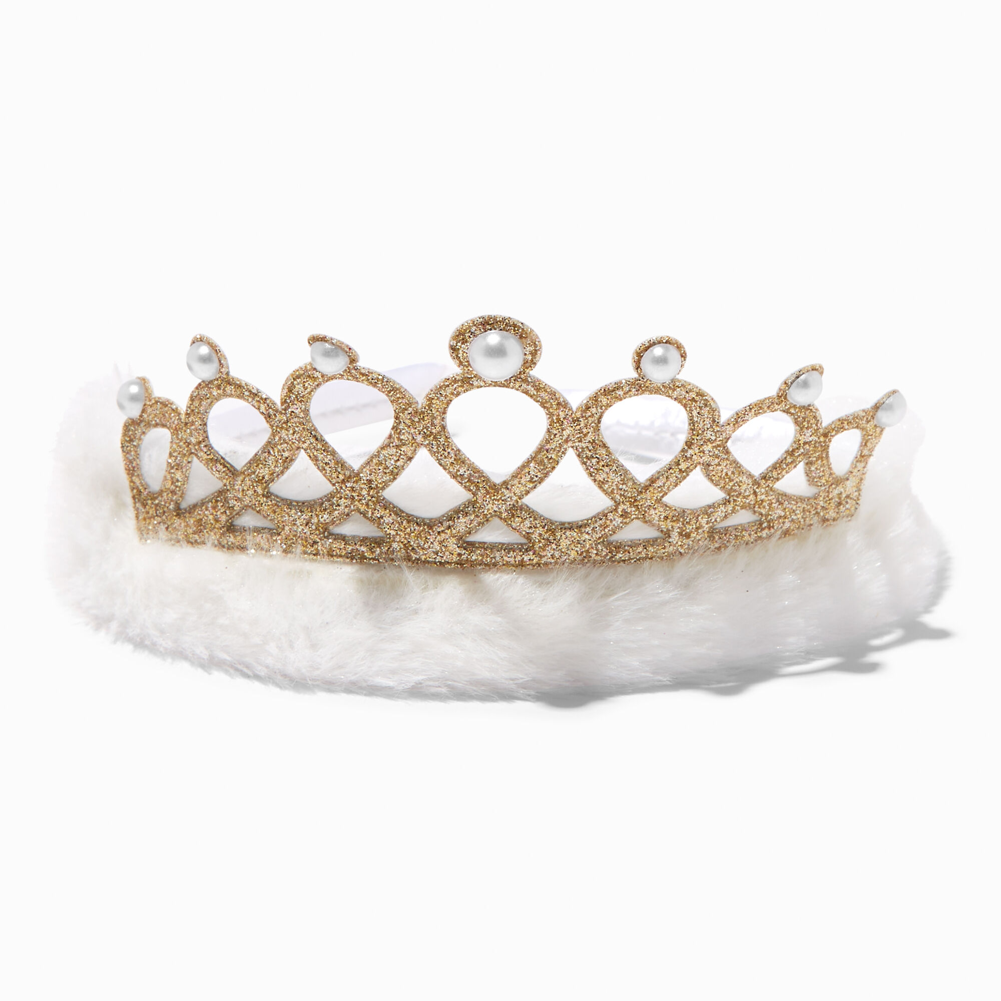 Claire's Club Gold Glitter Furry Nativity Crown,