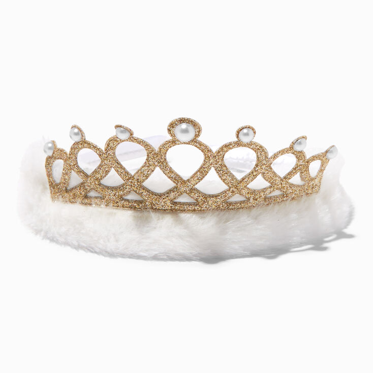 Claire&#39;s Club Gold Glitter Furry Nativity Crown,