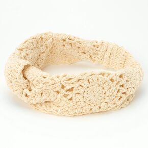 Crochet Headwrap - Ivory,