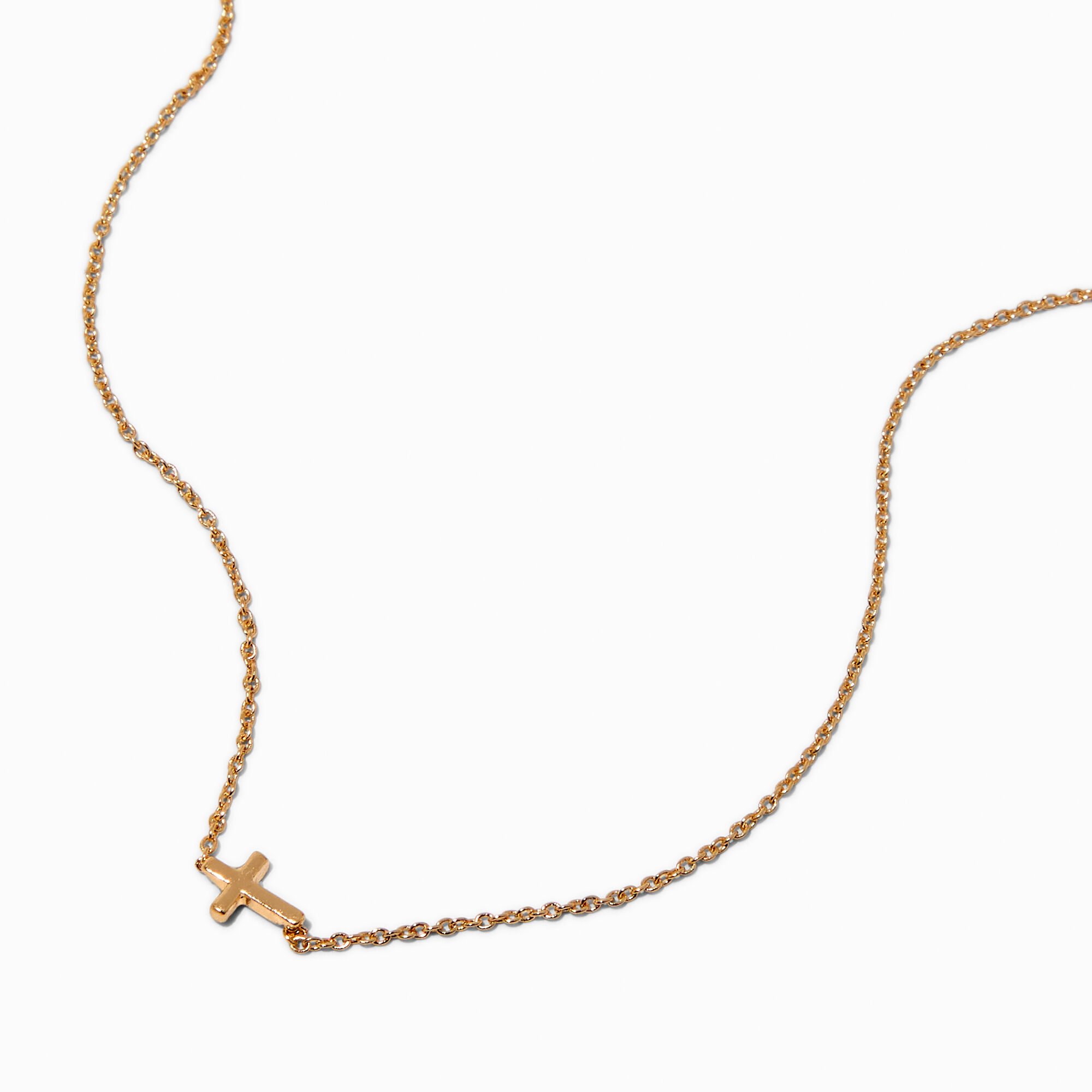 Mini sideways cross necklace hotsell