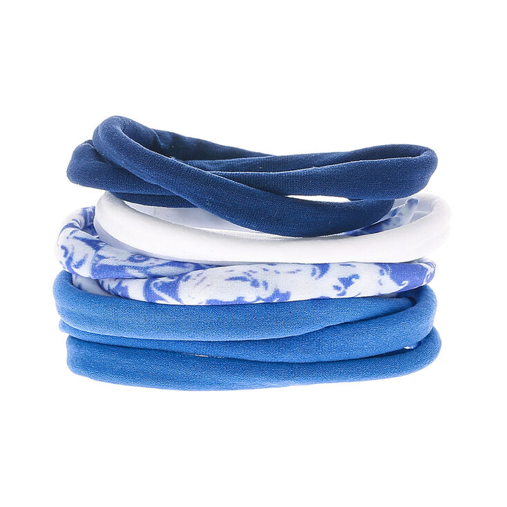 Cloudy Rolled Hair Ties - Blue,