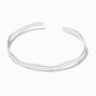 Silver Pearl Chain &amp; Wavy Cuff Bracelet Set - 4 Pack,