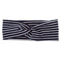 Rib Knit Stripe Headwrap - Navy,