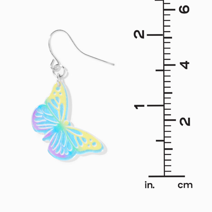 Ombr&eacute; Butterfly 1.5&quot; Drop Earrings,