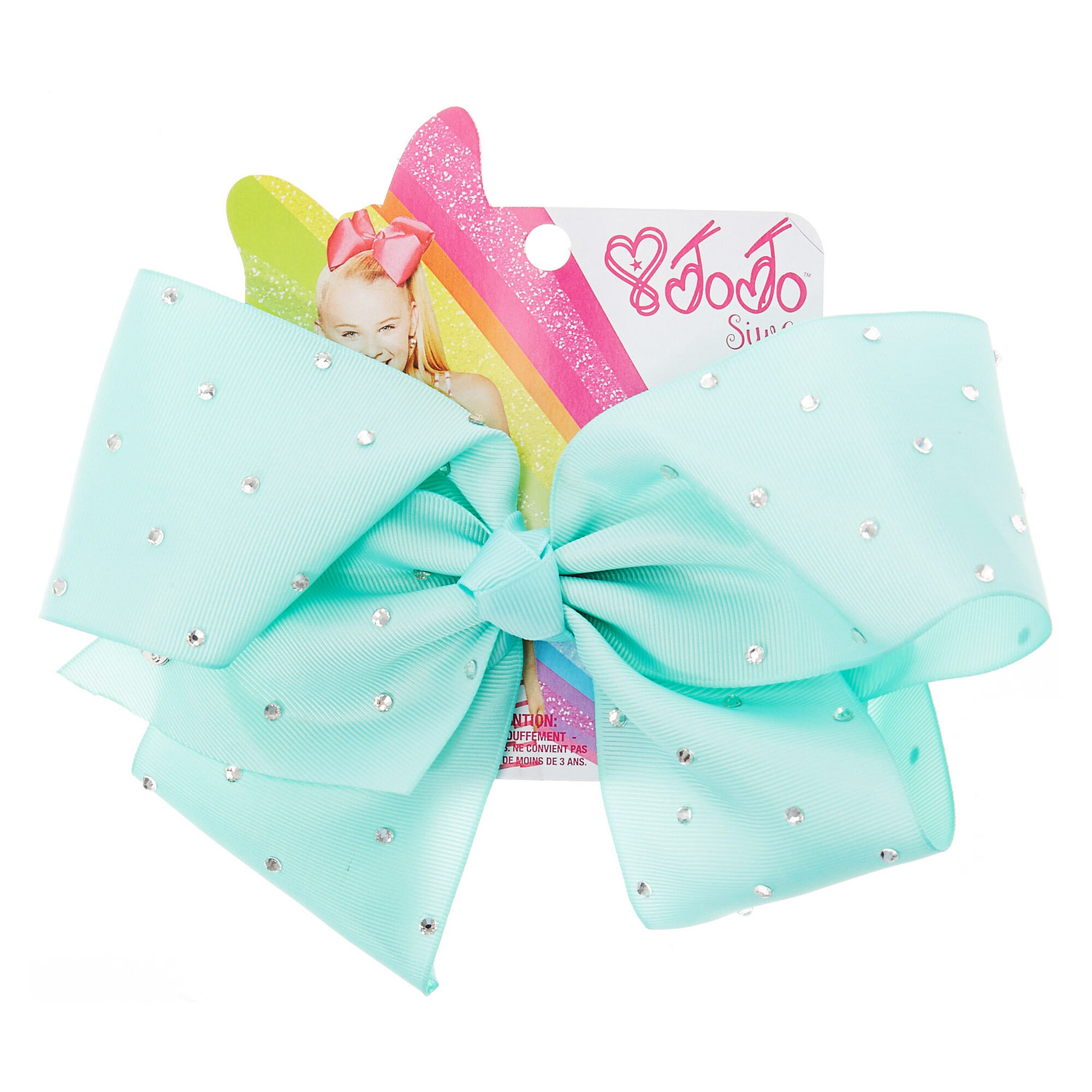 JoJo Siwa Large Rhinestone Mint Signature Hair Bow | Claire's