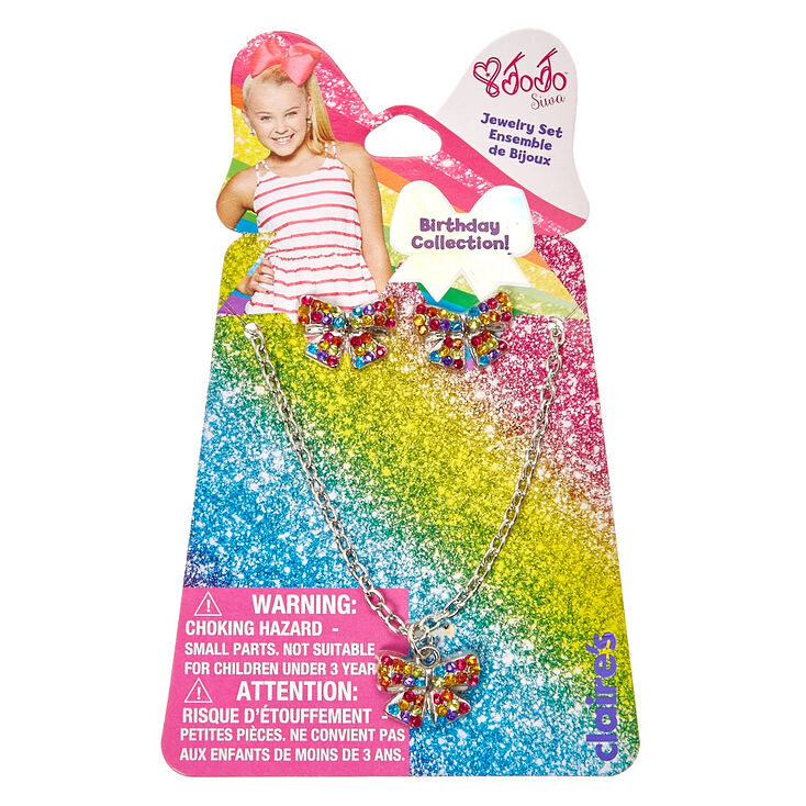 Jojo Siwa Rainbow Necklace Earrings Set Claire S Us Jojo Siwa Trade Rainbow Necklace