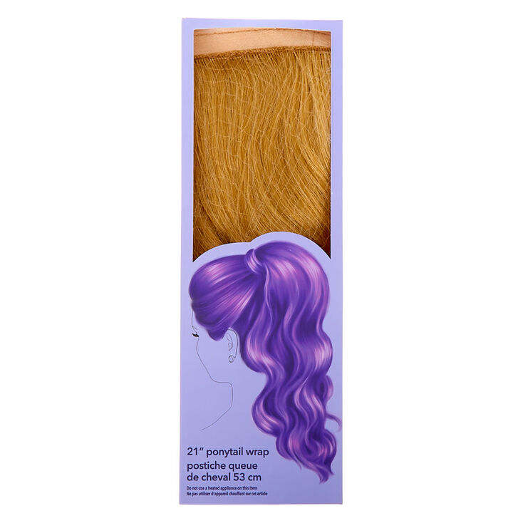 Faux Curly Hair Ponytail Wrap - Blonde | Claire's
