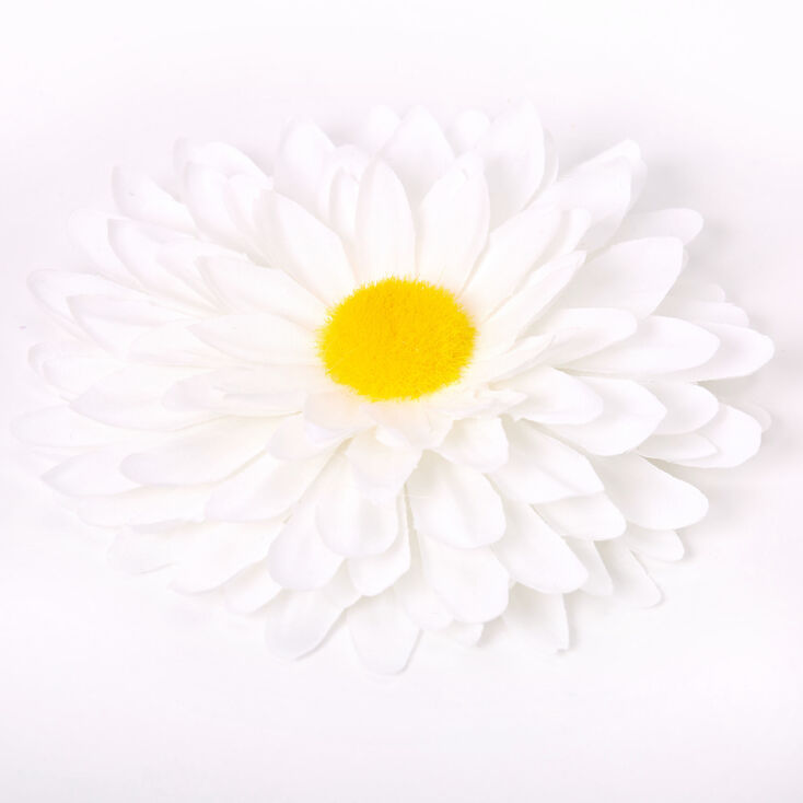 Daisy Flower Hair Clip - White,
