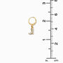 18K Gold Plated 8MM Glitter Cowgirl Boots Huggie Hoop Earrings,