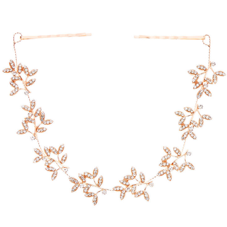 Rose Gold Leaf Vine Hair Swag,