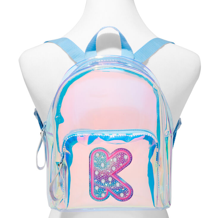 Holographic Initial Mini Backpack - K,