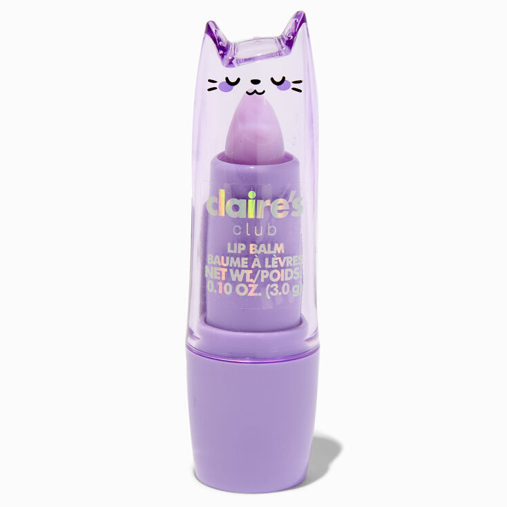 Claire&#39;s Club Purple Cat Flavored Lip Balm,